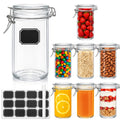 8 PCS 16 oz Glass Jars with Airtight Lid M129