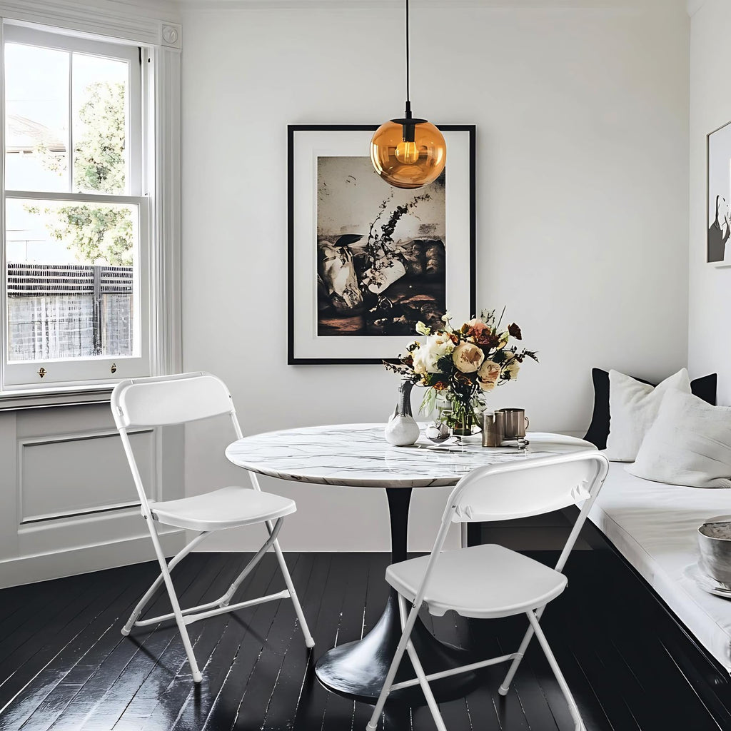 White Folding Chairs W462