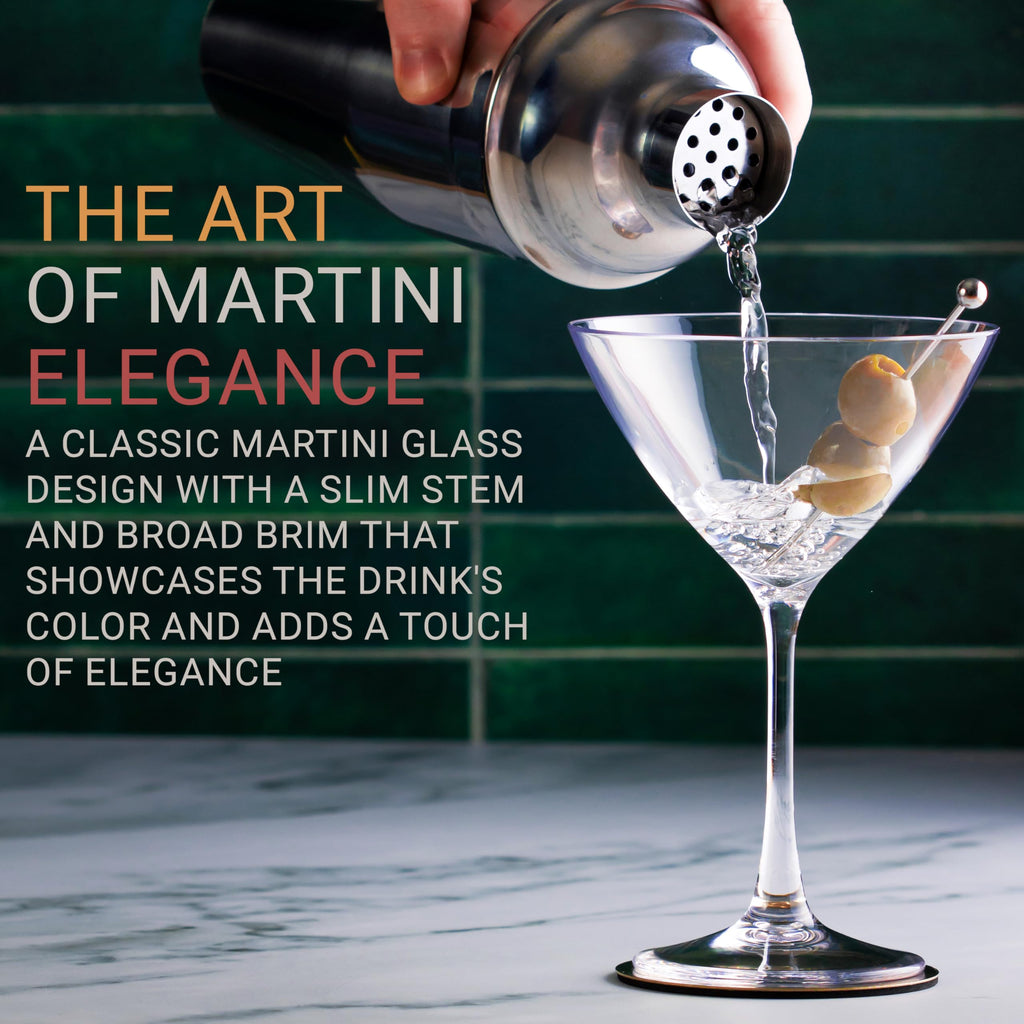 Unbreakable Plastic Martini Glasses, 8 oz Set of 6 G438255