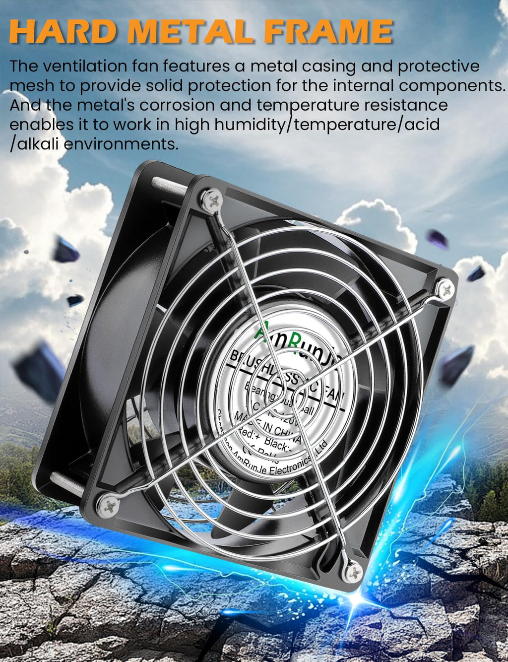 120mm x 38mm 120V Dual Ball Bearing Axial Fan L25504
