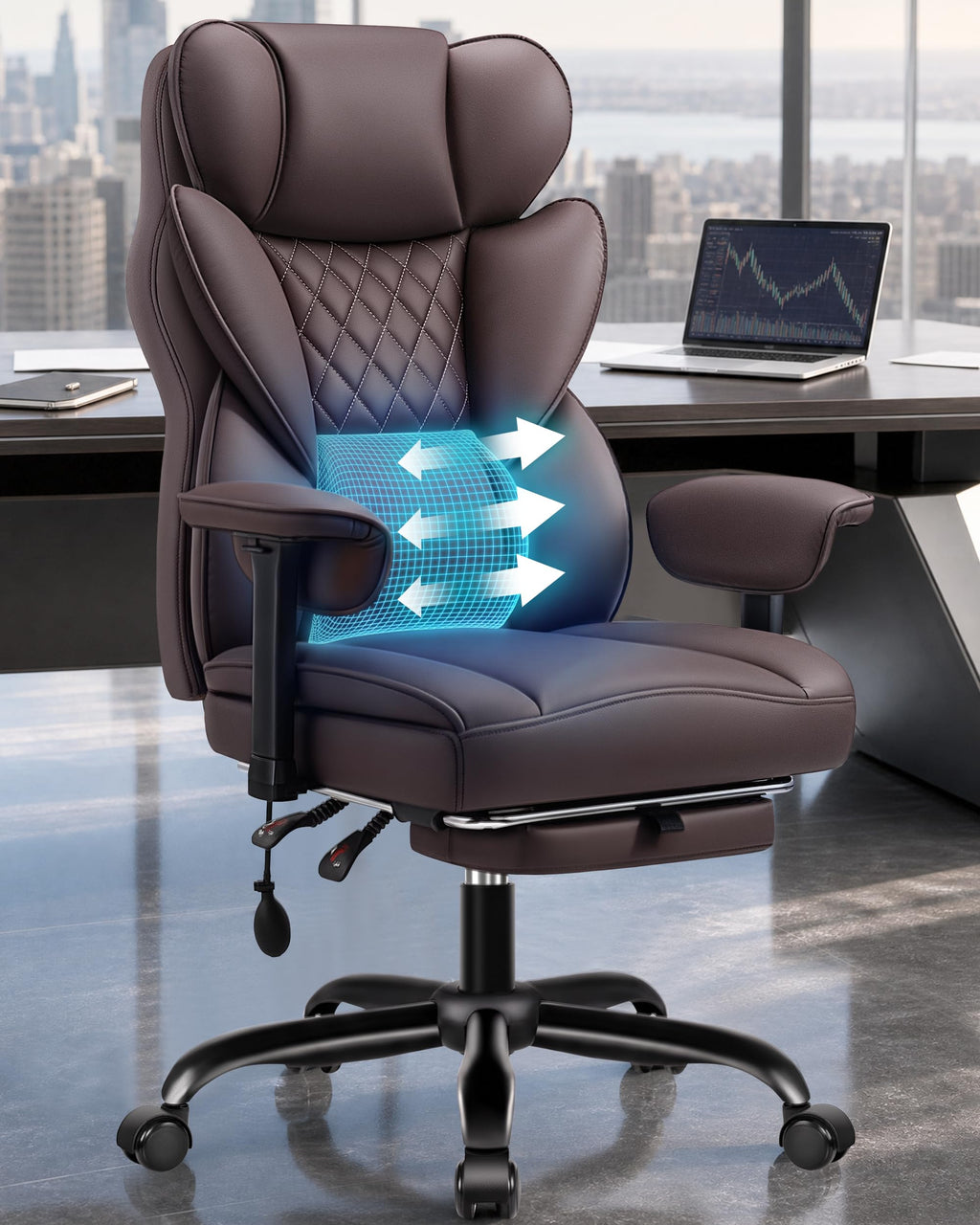 Office Chair with Adjustable Lumbar Support L994444