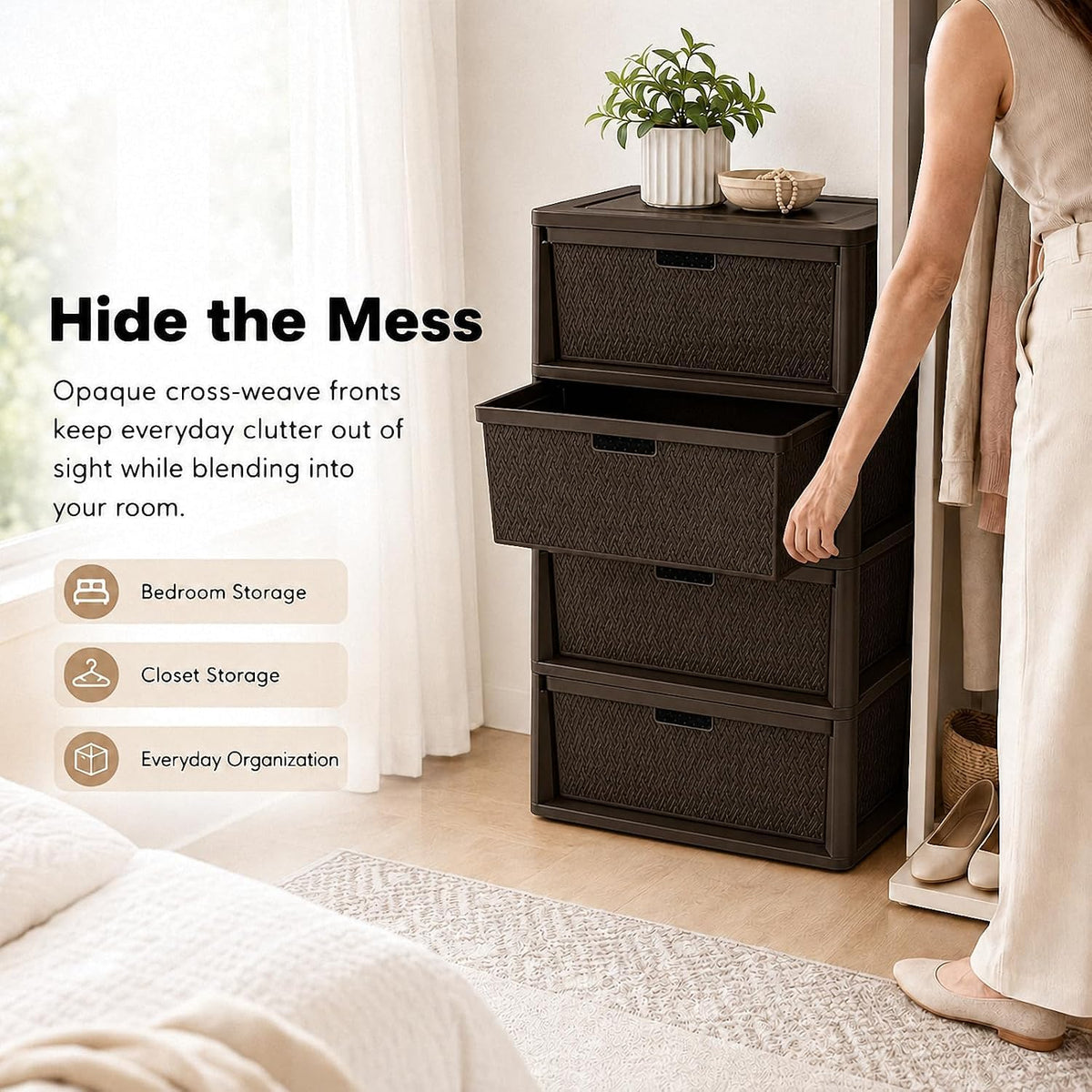 4 Drawer Tower with Removable Bins R84678