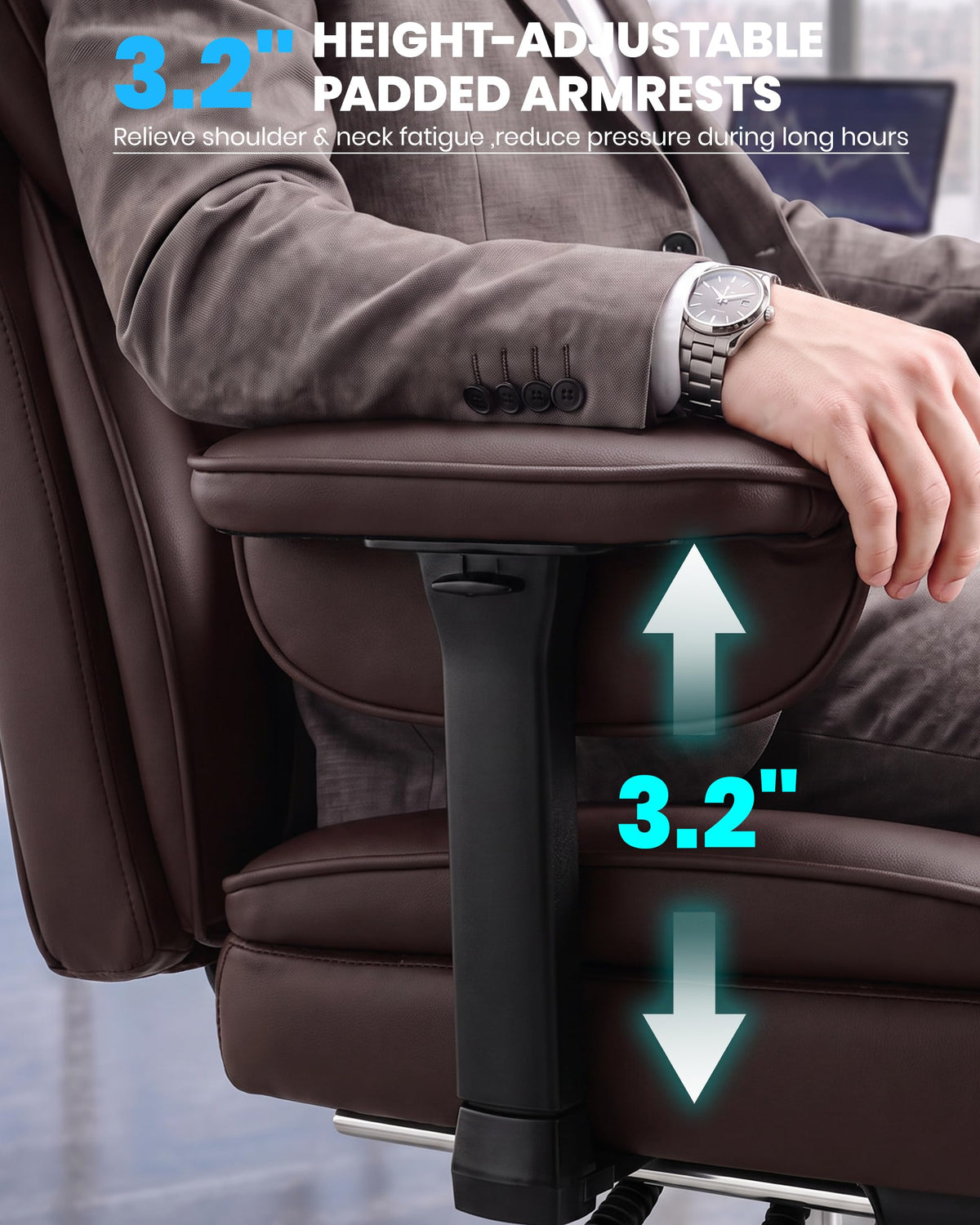 Office Chair with Adjustable Lumbar Support L994444