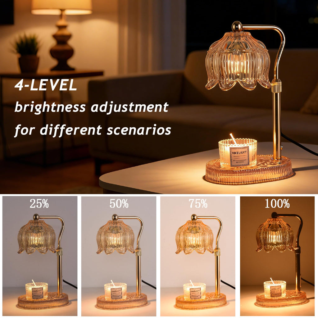 Amber Dimmable Height Adjustable Candle Warmer Lamp G4539