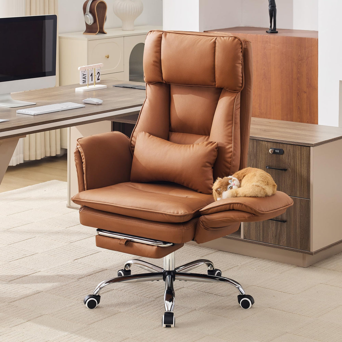 Big and Tall Office Chair with Footrest P1002