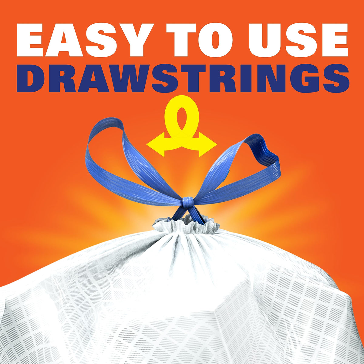 13 Gal White Unscented Kitchen Trash Bags L76686