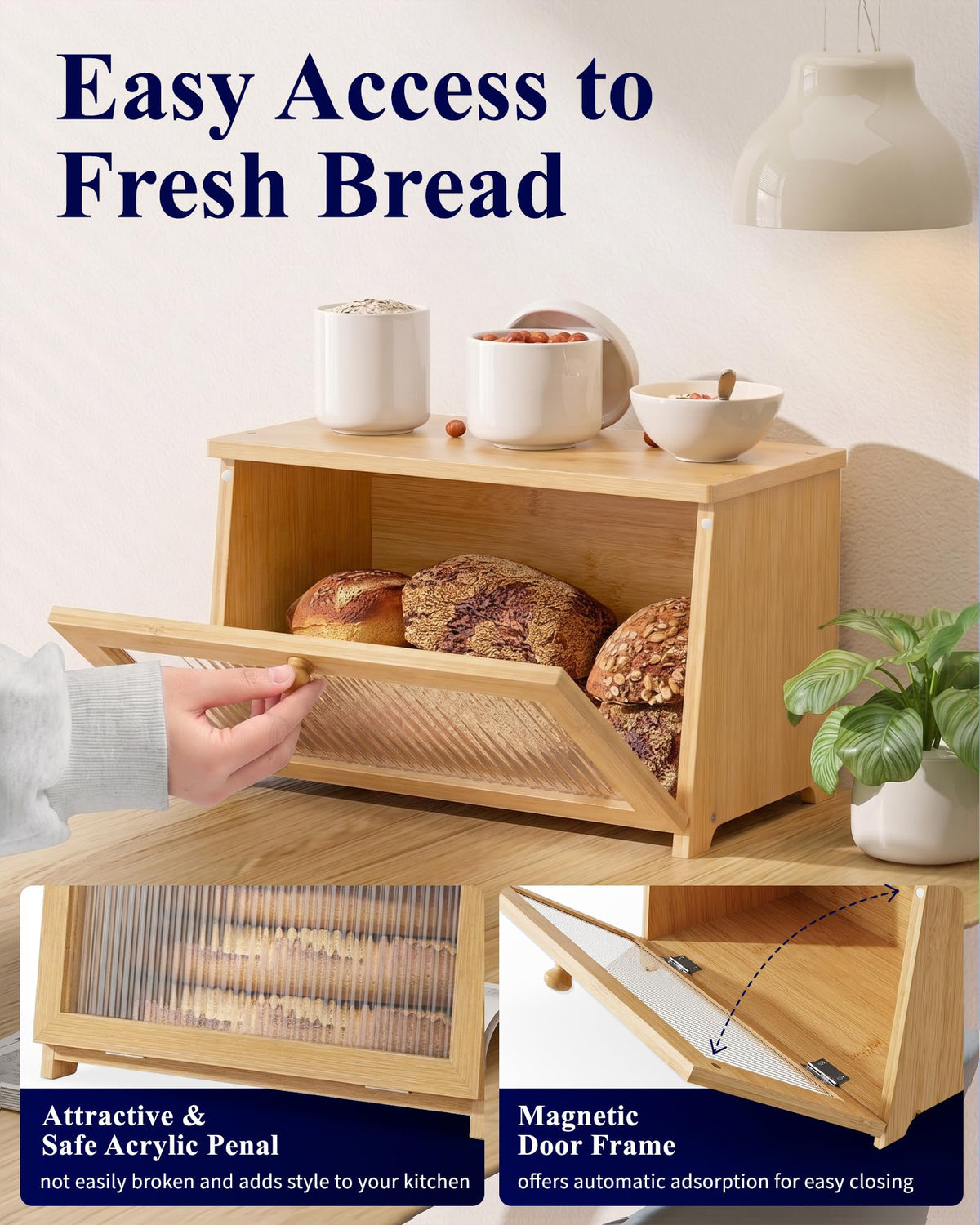 Wooden Bread Box Y4335