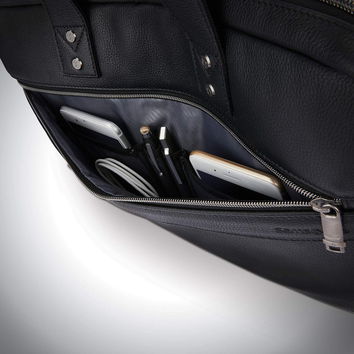 Black Leather Slim Brief L141