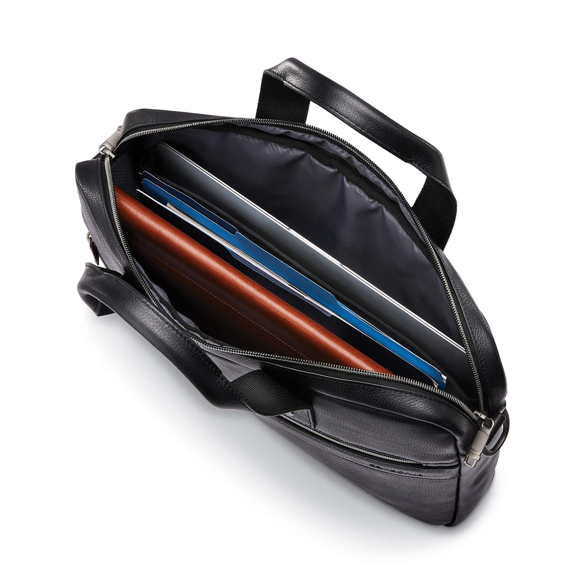 Black Leather Slim Brief L141