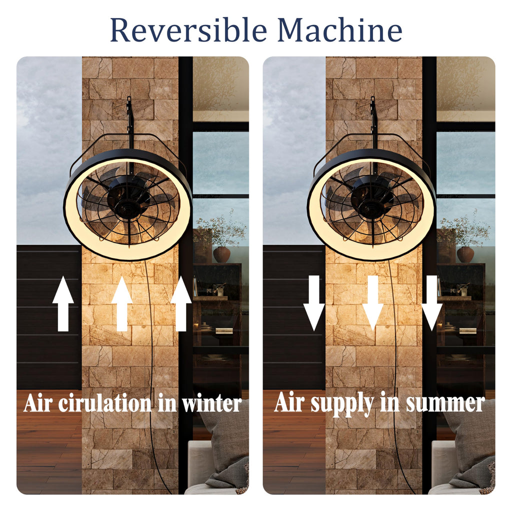 20 Inch Plug In Wall Mount Fan with Light A711833