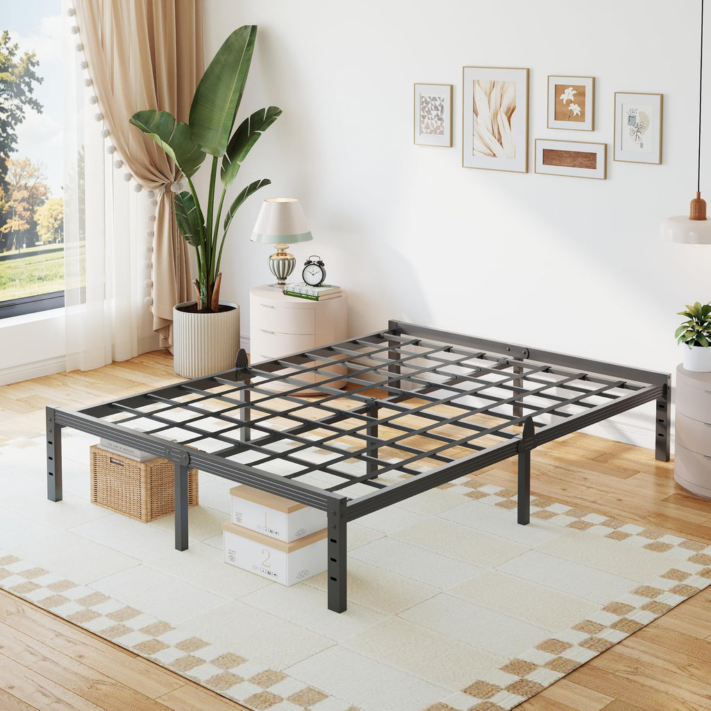 14 Inch Metal Platform Full Bed Frame with Storage F58788