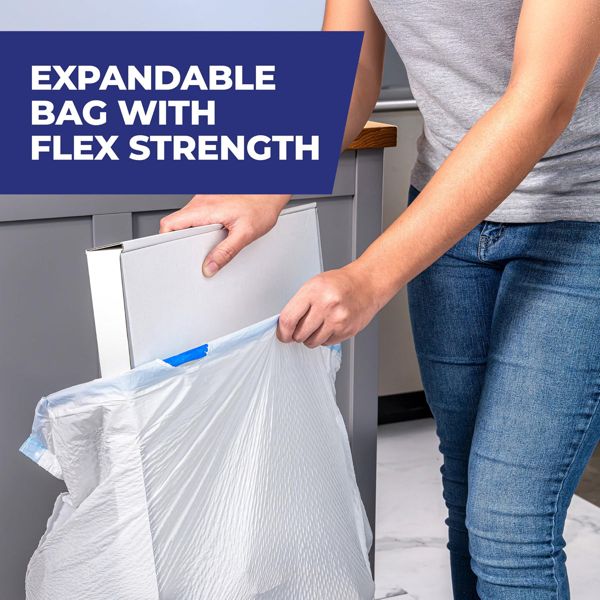13 Gal White Unscented Kitchen Trash Bags L76686