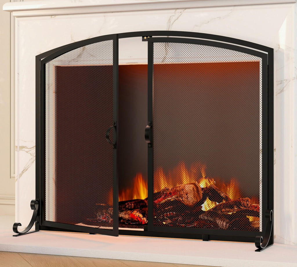 2-Panel Metal Fireplace Screen S341702