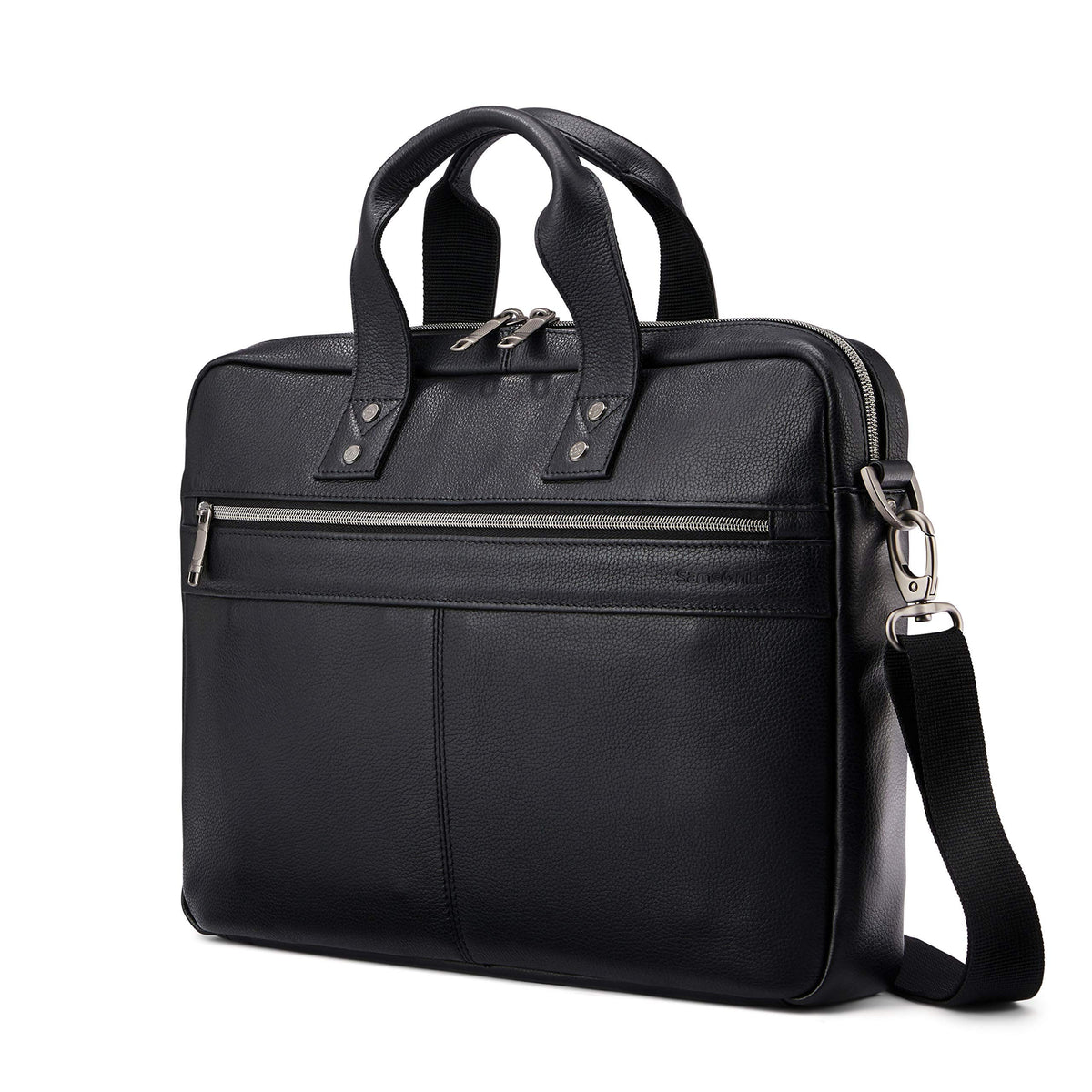Black Leather Slim Brief L141